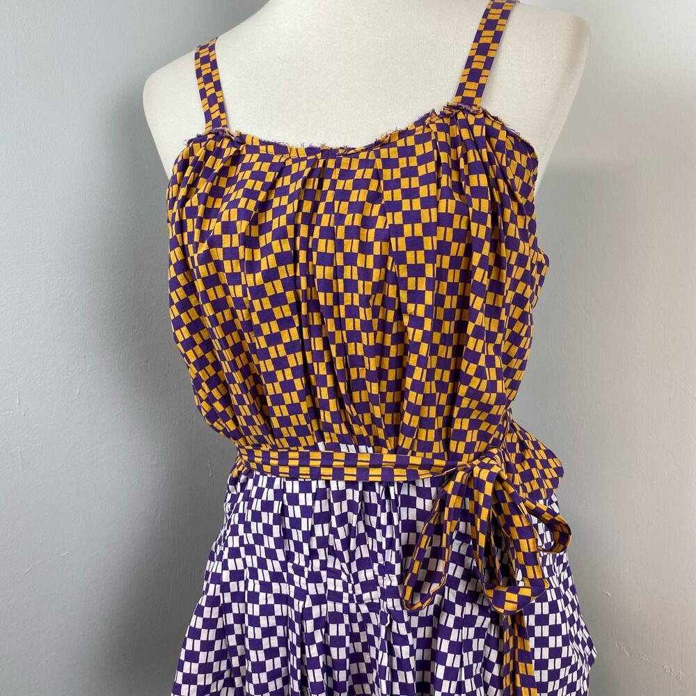 Marni Purple and Orange Checkered Blouse - Picture 2 of 10